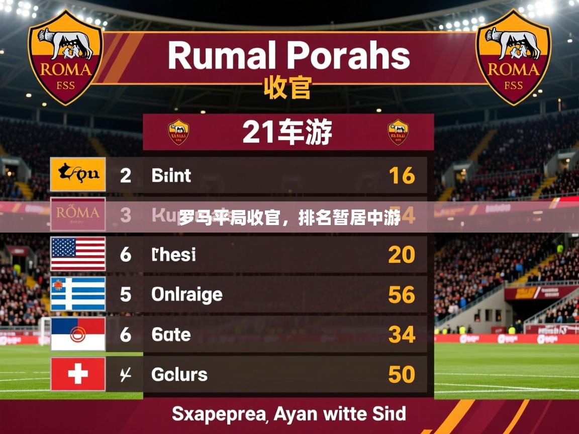 罗马平局收官,排名暂居中游 罗马平局收官,排名暂居中游